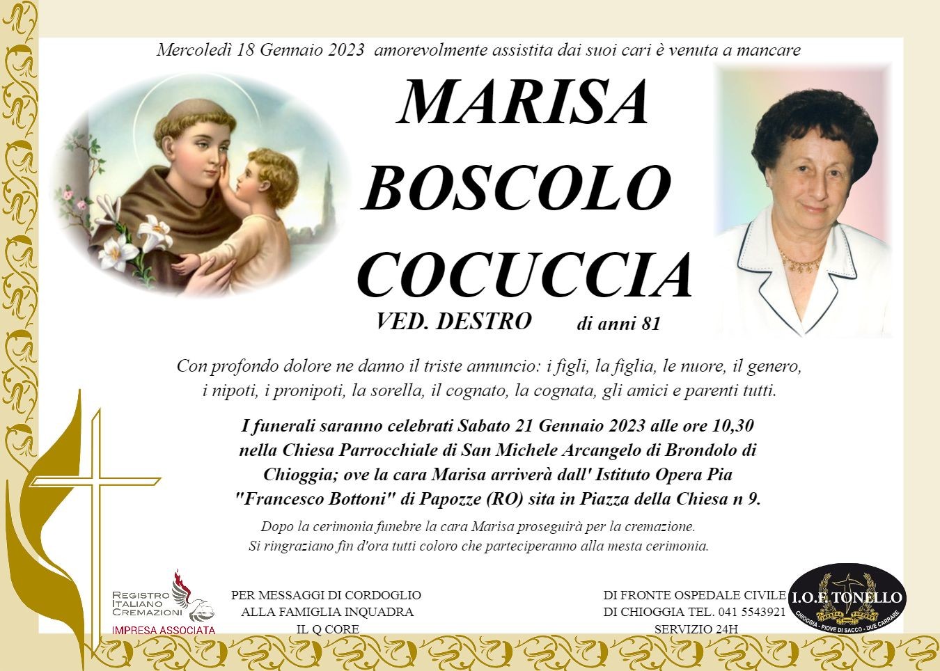 MANIFESTO MARISA BOSCOLO COCUCCIA