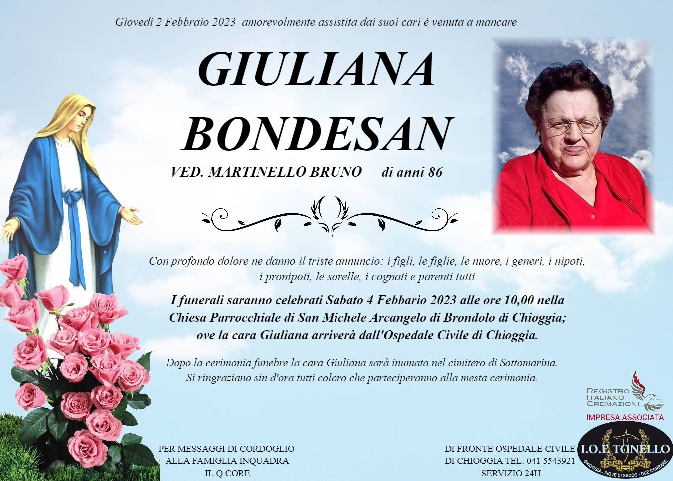 MANIFESTO GIULIANA BONDESAN