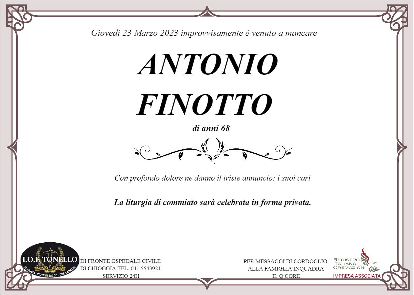 MANIFESTO ANTONIO FINOTTO