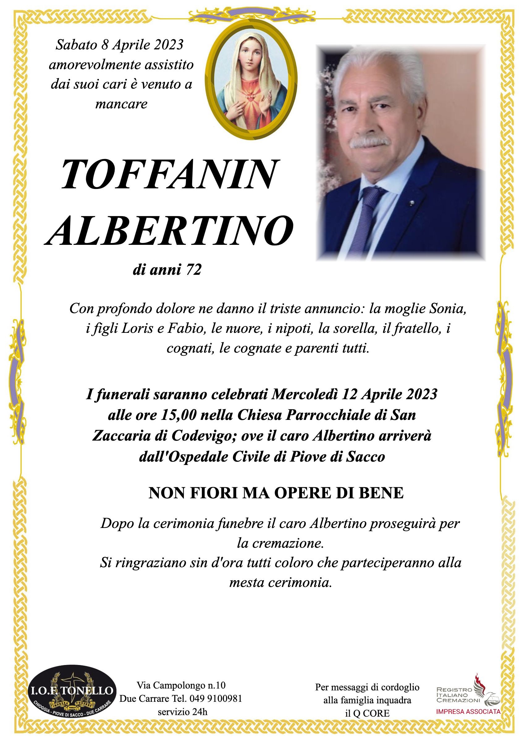 MANIFESTO ALBERTINO TOFFANIN