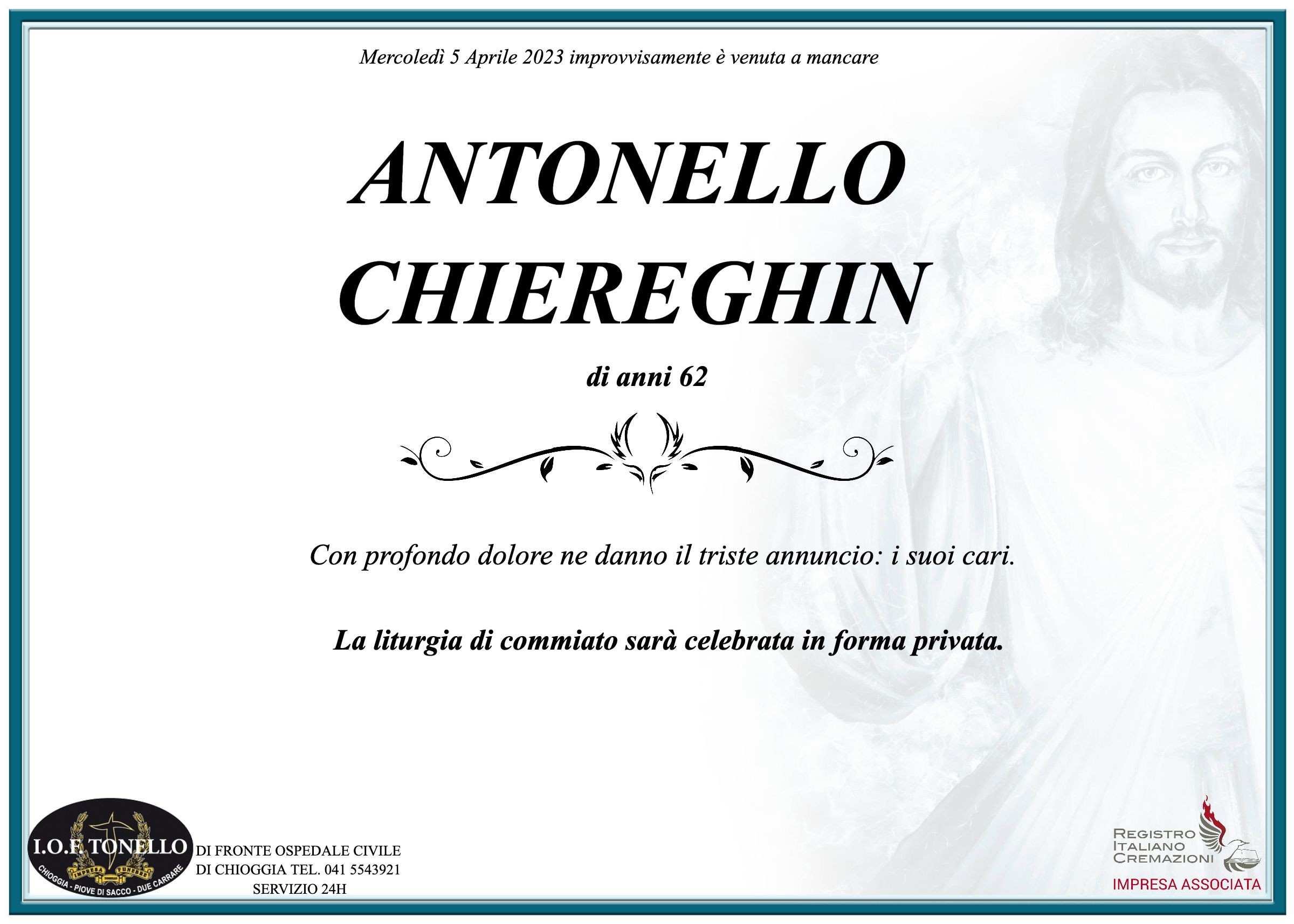 MANIFESTO ANTONELLO CHIEREGHIN