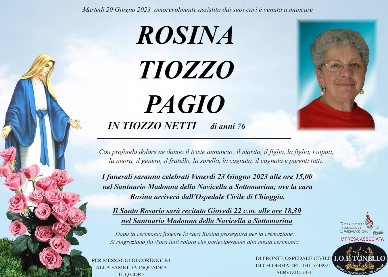 MANIFESTO ROSINA TIOZZO PAGIO