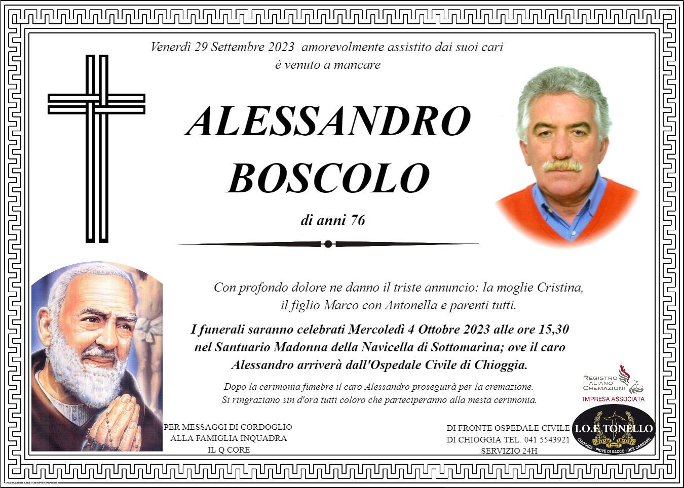 MANIFESTO ALESSANDRO BOSCOLO