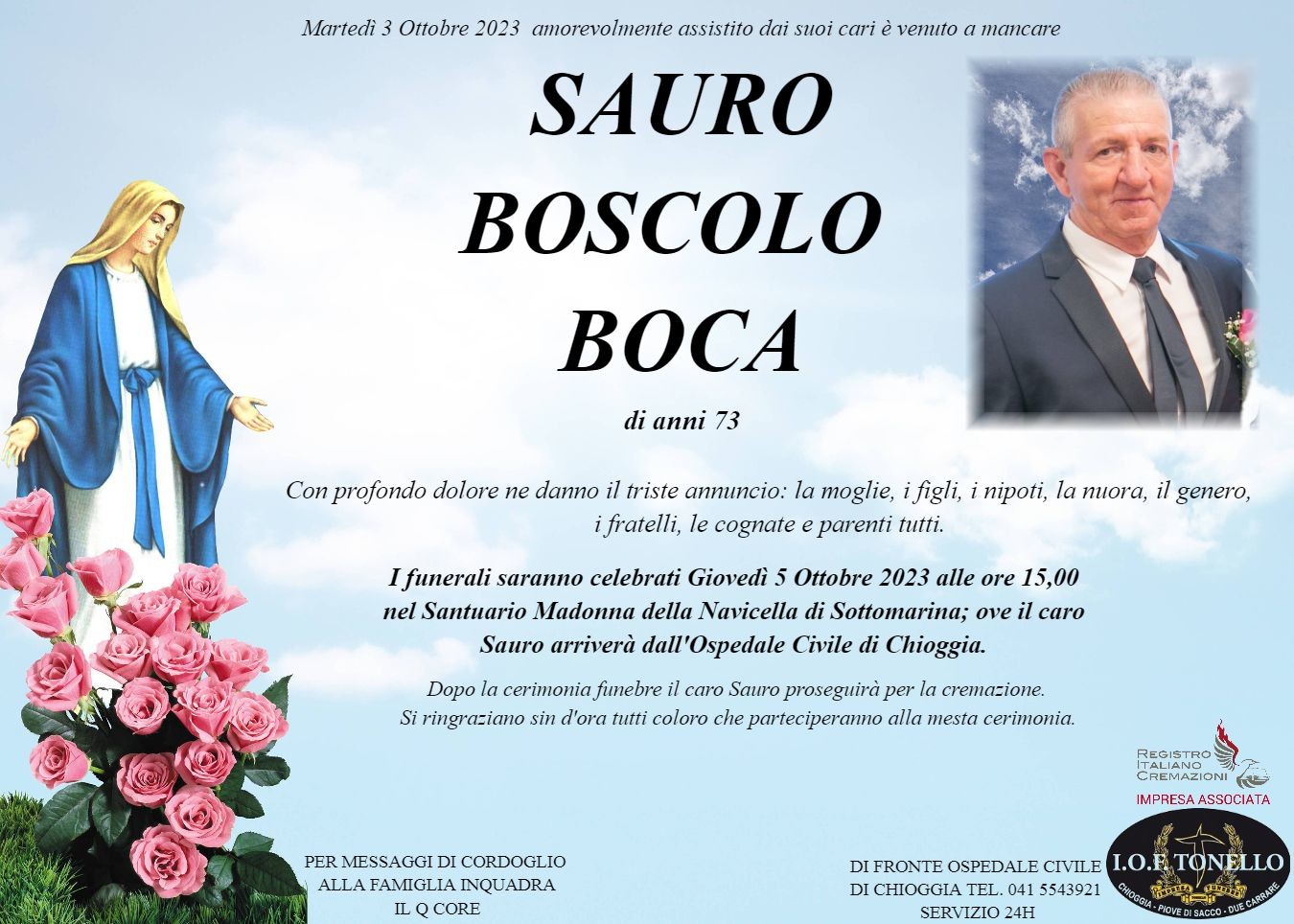 MANIFESTO SAURO BOSCOLO BOCA