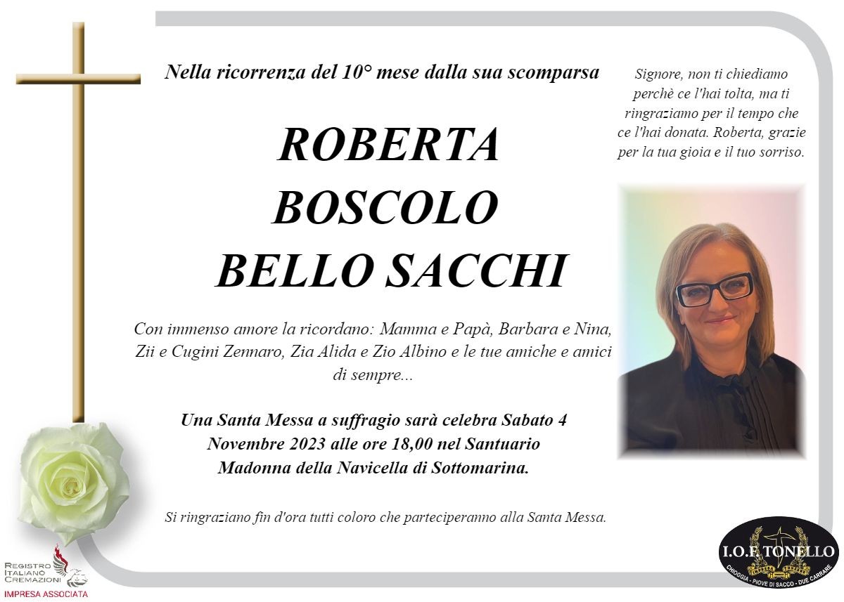 MANIFESTO ROBERTA BOSCOLO BELLO SACCHI