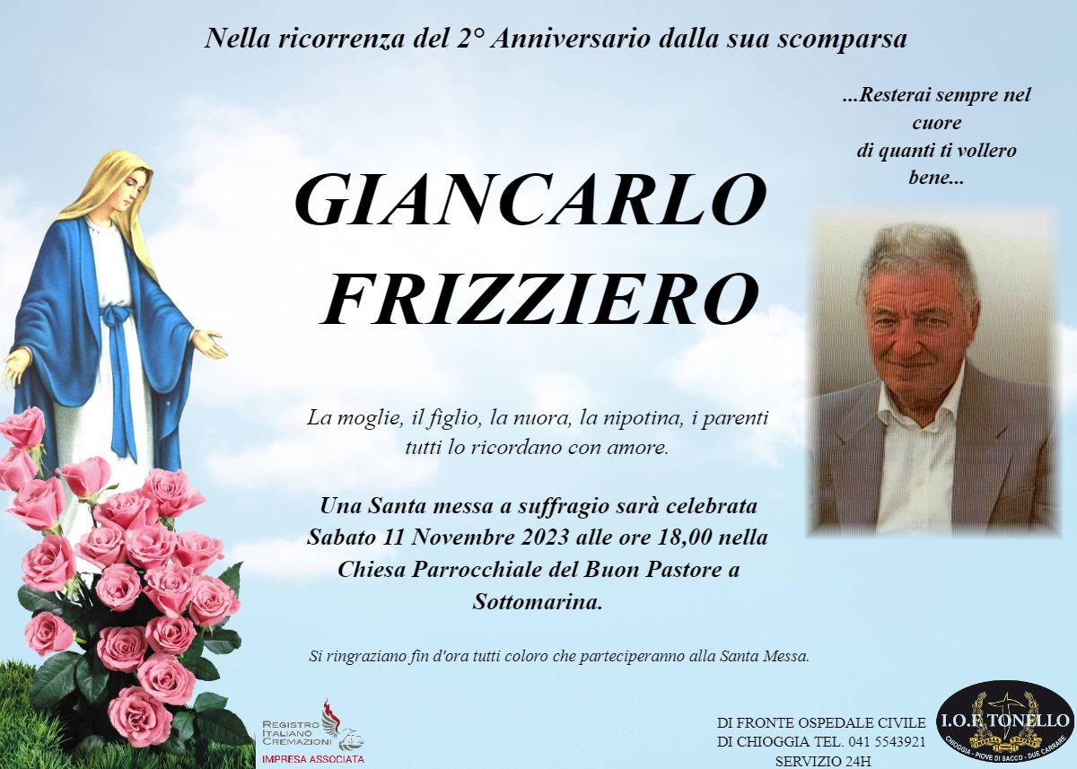 MANIFESTO GIANCARLO FRIZZIERO