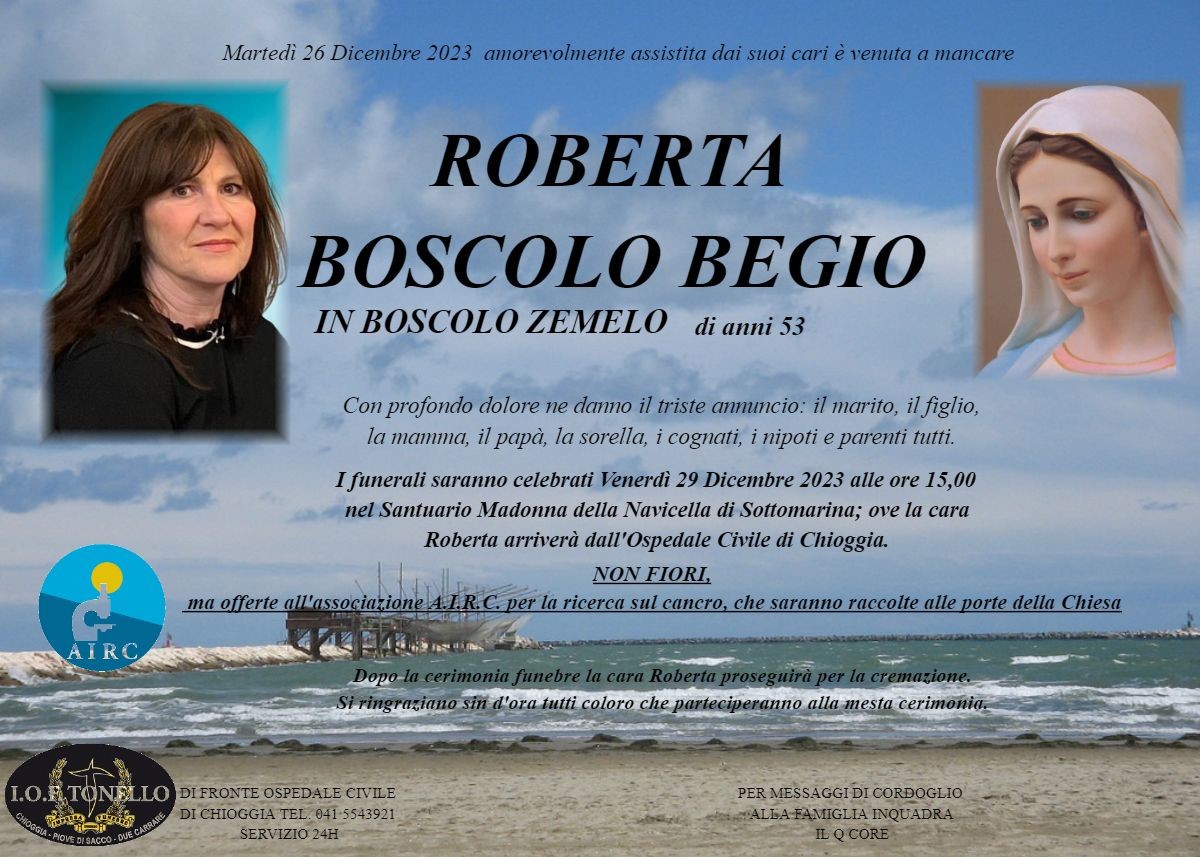 MANIFESTO ROBERTA BOSCOLO BEGIO