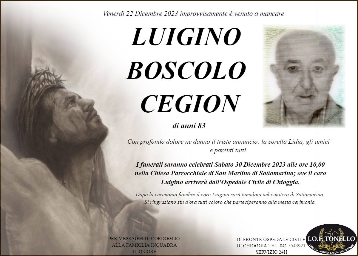 MANIFESTO LUIGINO BOSCOLO CEGION