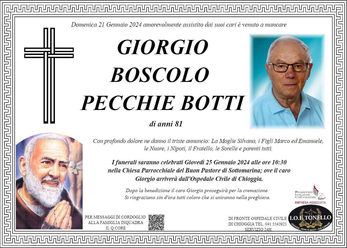 MANIFESTO GIORGIO BOSCOLO PECCHIE BOTTI