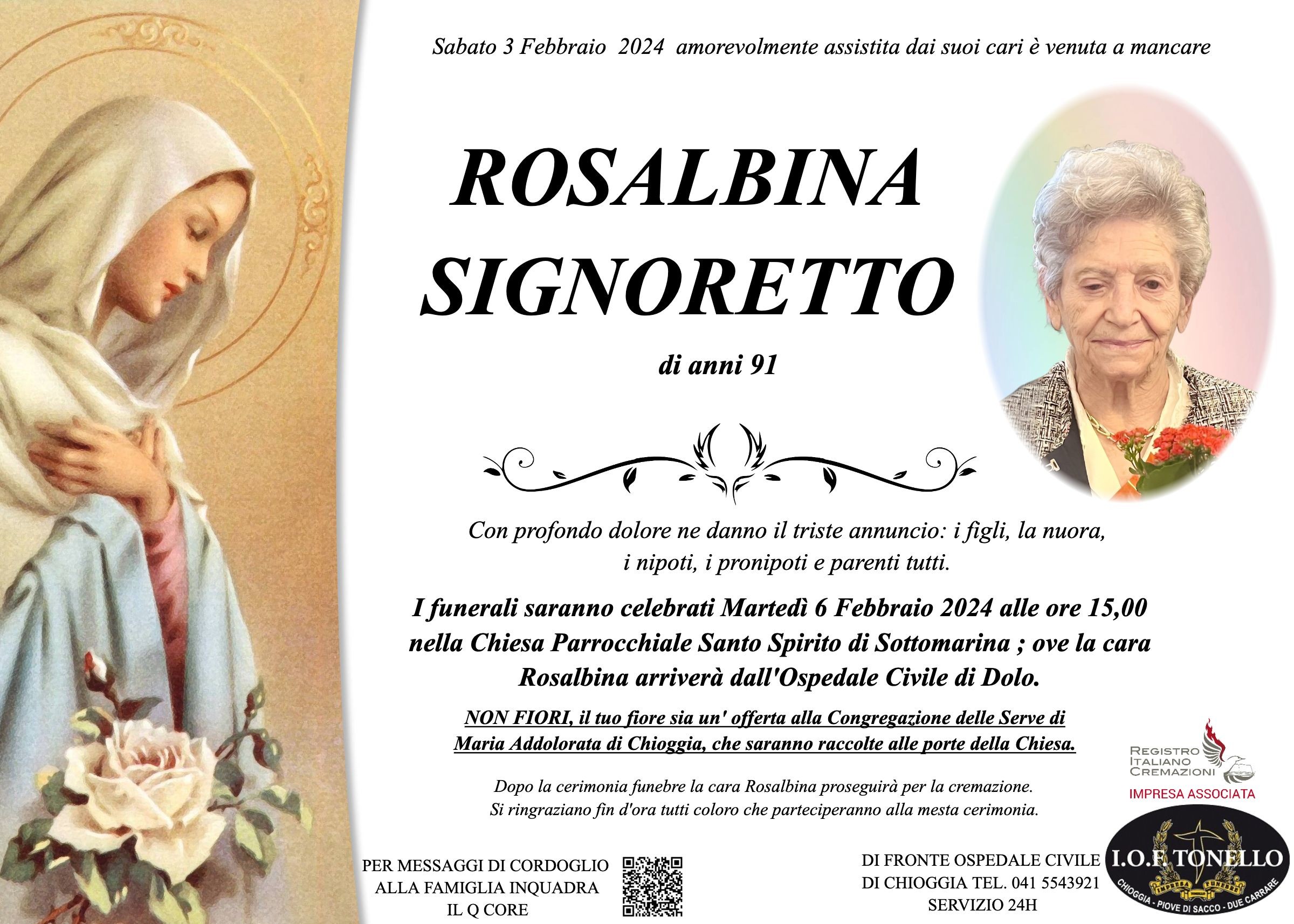 MANIFESTO ROSALBINA SIGNORETTO