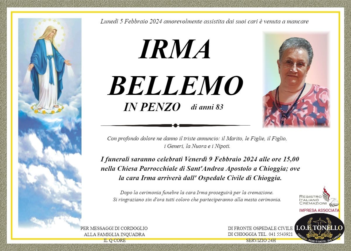 MANIFESTO IRMA BELLEMO