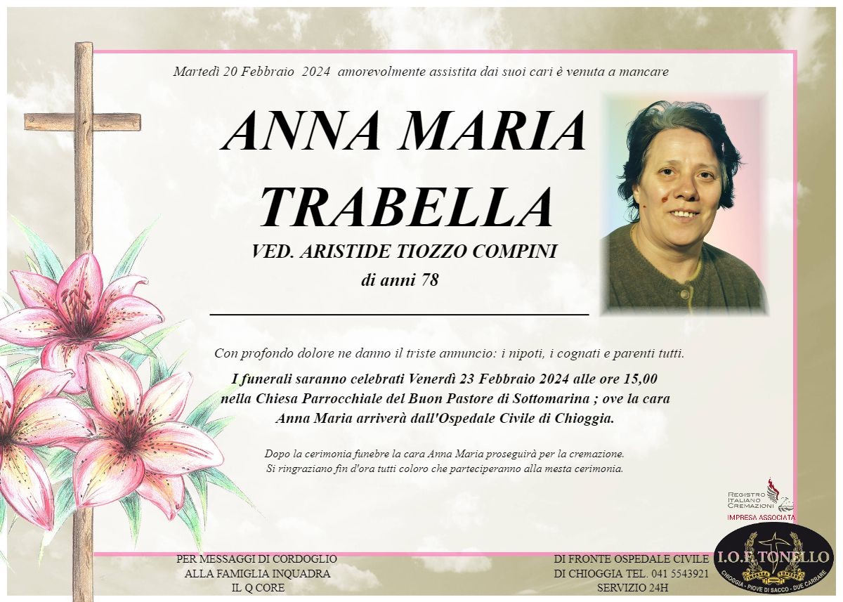 MANIFESTO ANNA MARIA TRABELLA