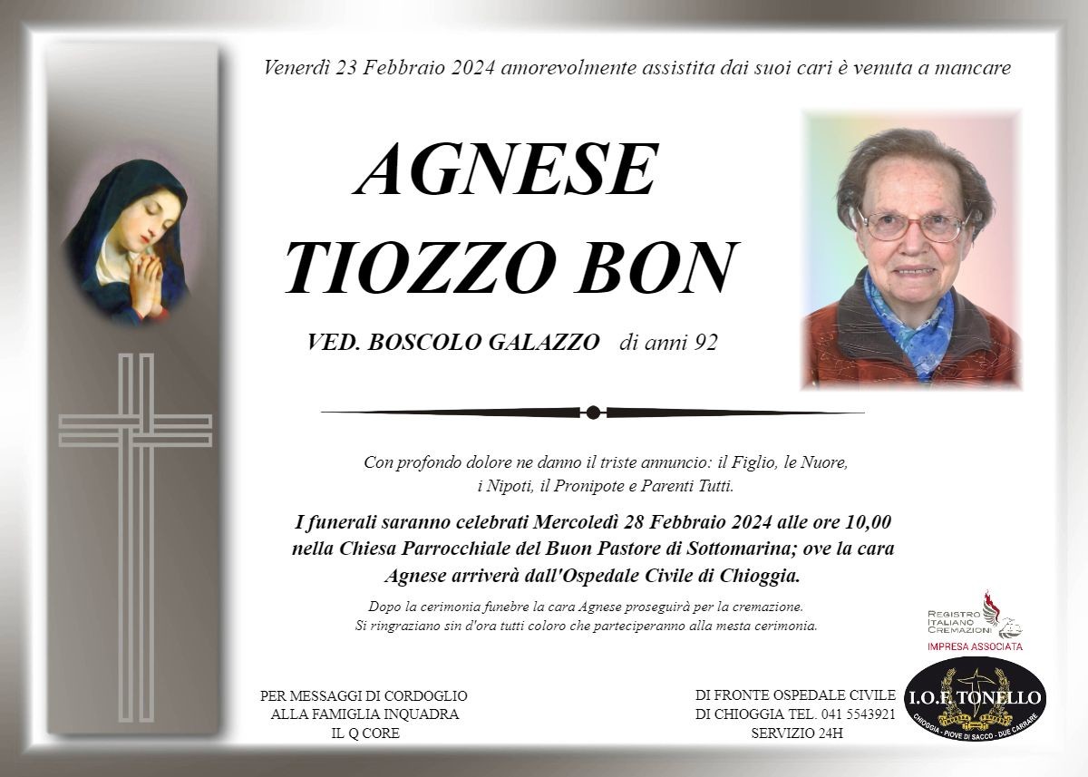 MANIFESTO AGNESE TIOZZO BON