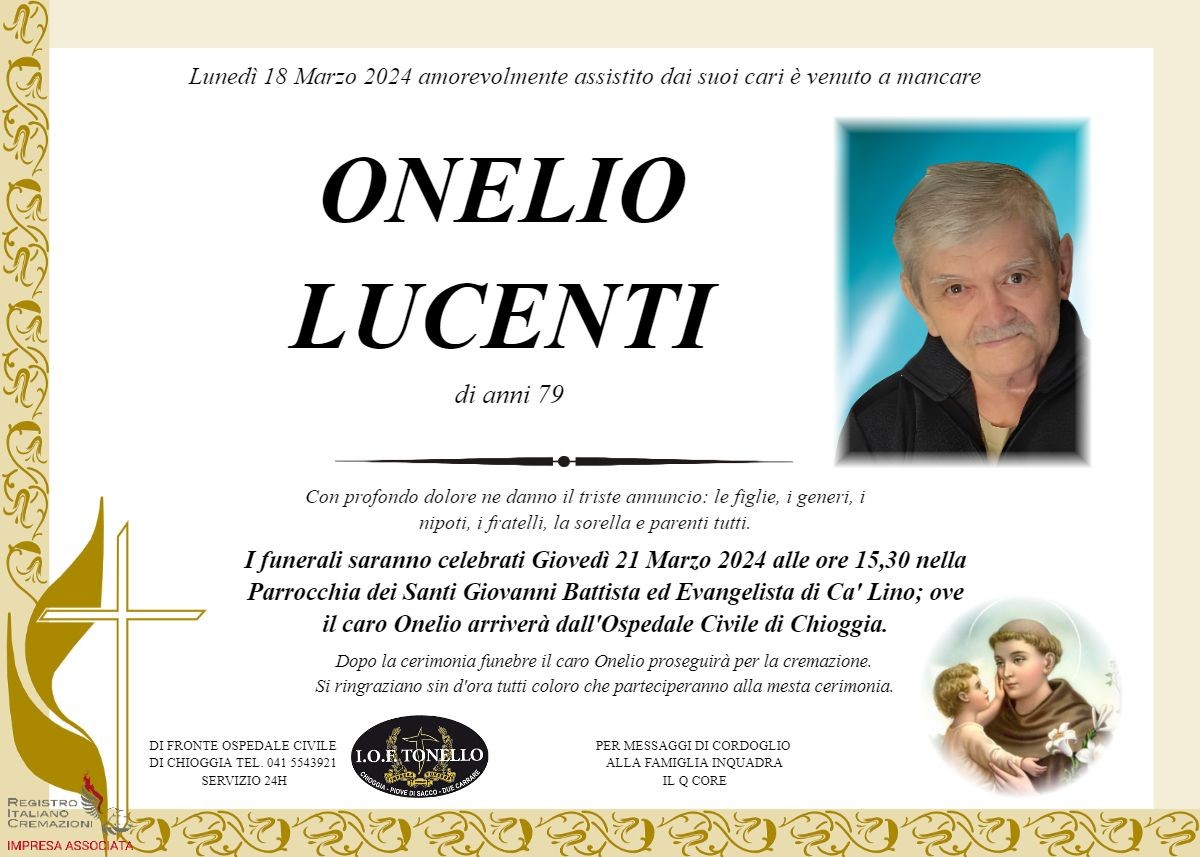 MANIFESTO ONELIO LUCENTI