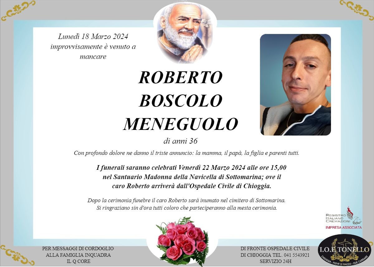 MANIFESTO ROBERTO BOSCOLO MENEGUOLO