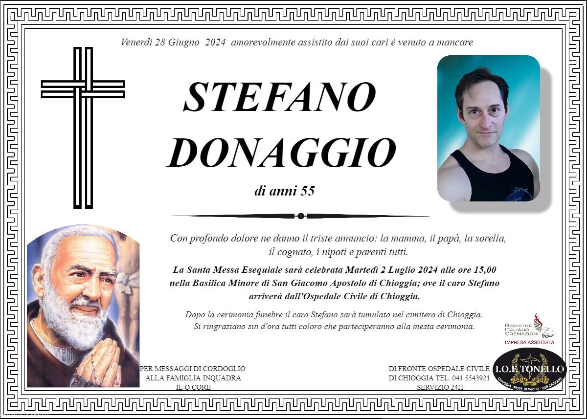 MANIFESTO STEFANO DONAGGIO