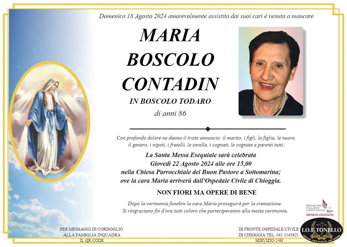 MANIFESTO MARIA BOSCOLO CONTADIN