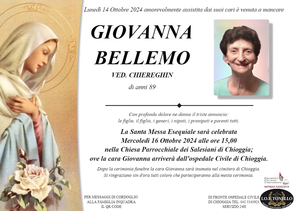 MANIFESTO GIOVANNA BELLEMO