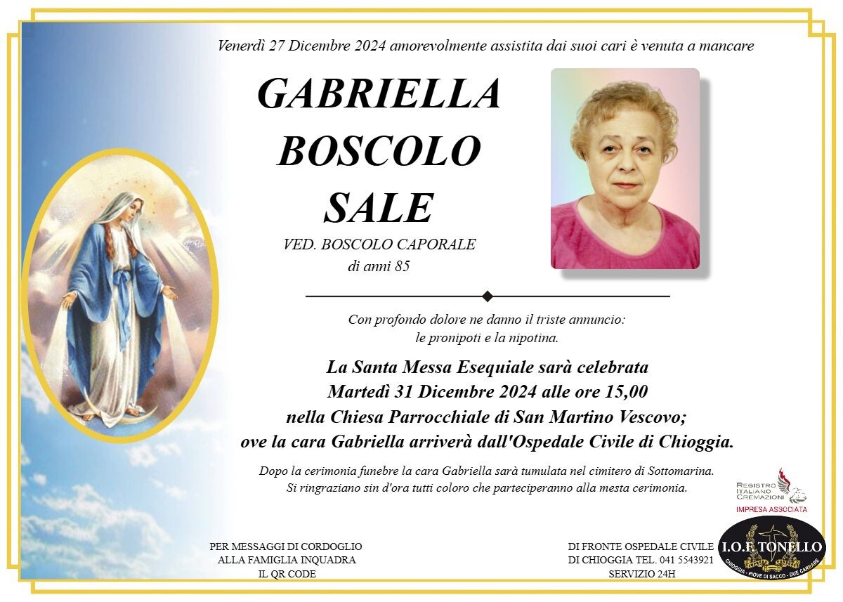 MANIFESTO GABRIELLA BOSCOLO SALE