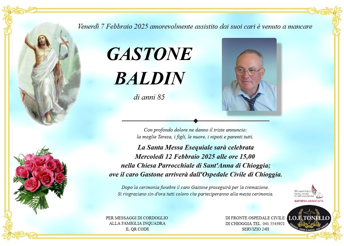 MANIFESTO GASTONE BALDIN